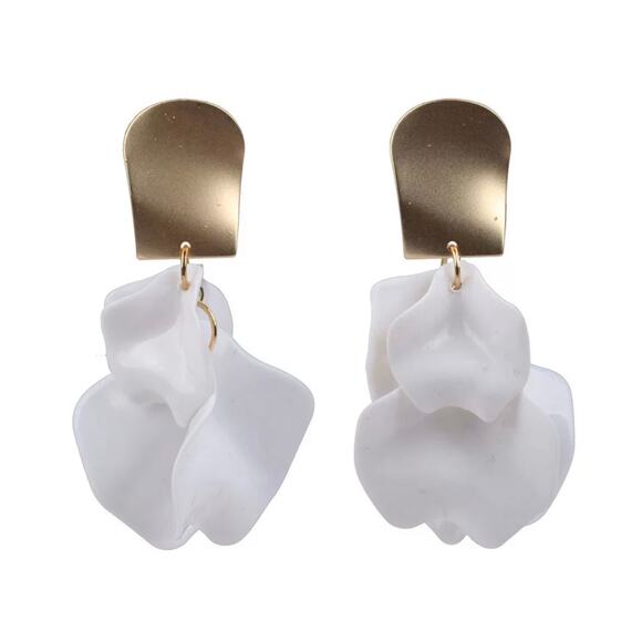 Ava Rose Petal Drop Earrings - Not Accept Offer 4-I-5-101 - Picture 1 of 5